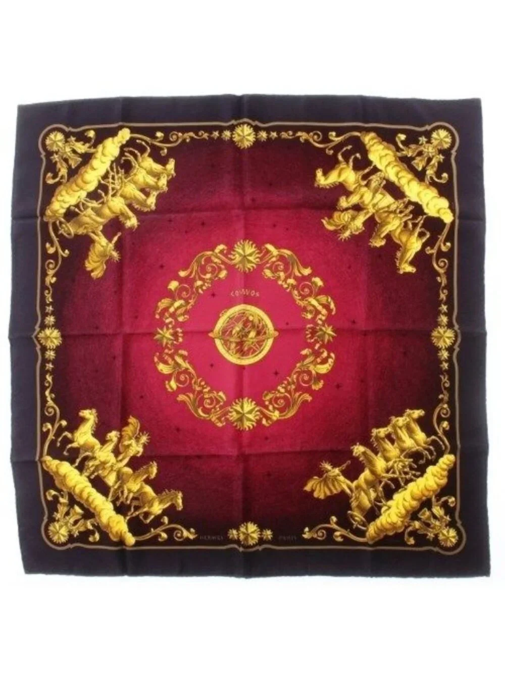 Hermes Bandana Scarf Purple